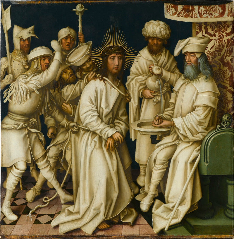 Passion grise: Kristus foran Pilatus - Hans Holbein den eldre