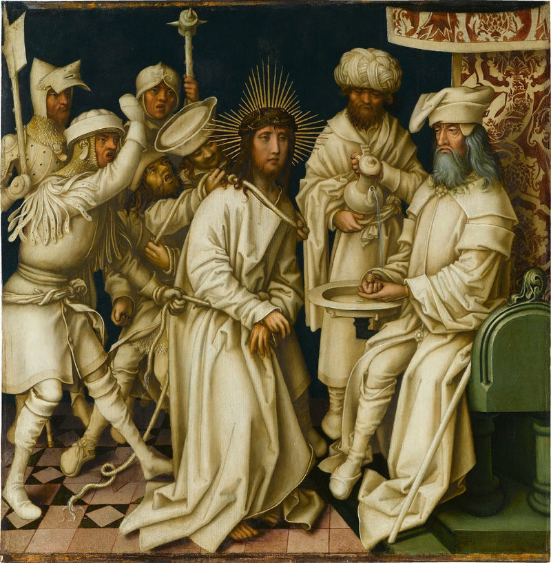 Passion grise: Kristus foran Pilatus - Hans Holbein den eldre