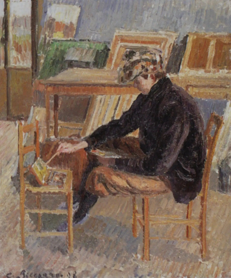 Paul-Émile Pissarro maler, skisse - Camille Pissarro