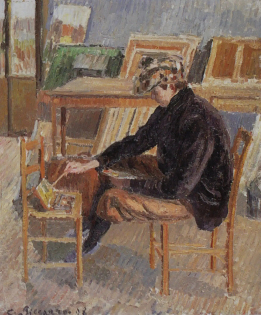 Paul-Émile Pissarro maler, skisse - Camille Pissarro
