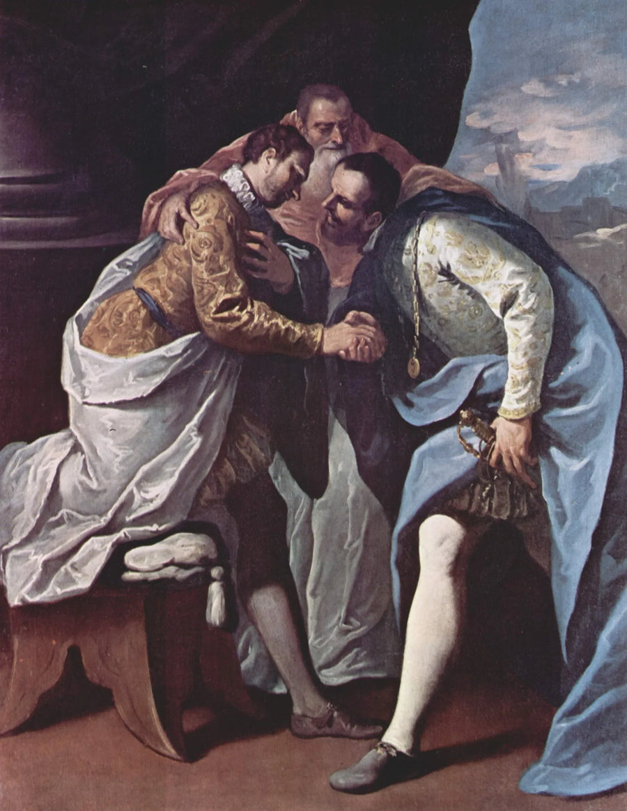 Paul III forsoner François Ier og Karl V - Sebastiano Ricci
