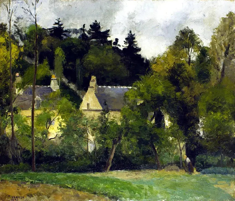 Landskap ved Hermitage, Pontoise - Camille Pissarro