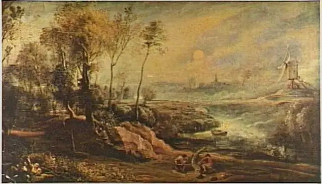 Landskap med fugleoppsetter - Peter Paul Rubens