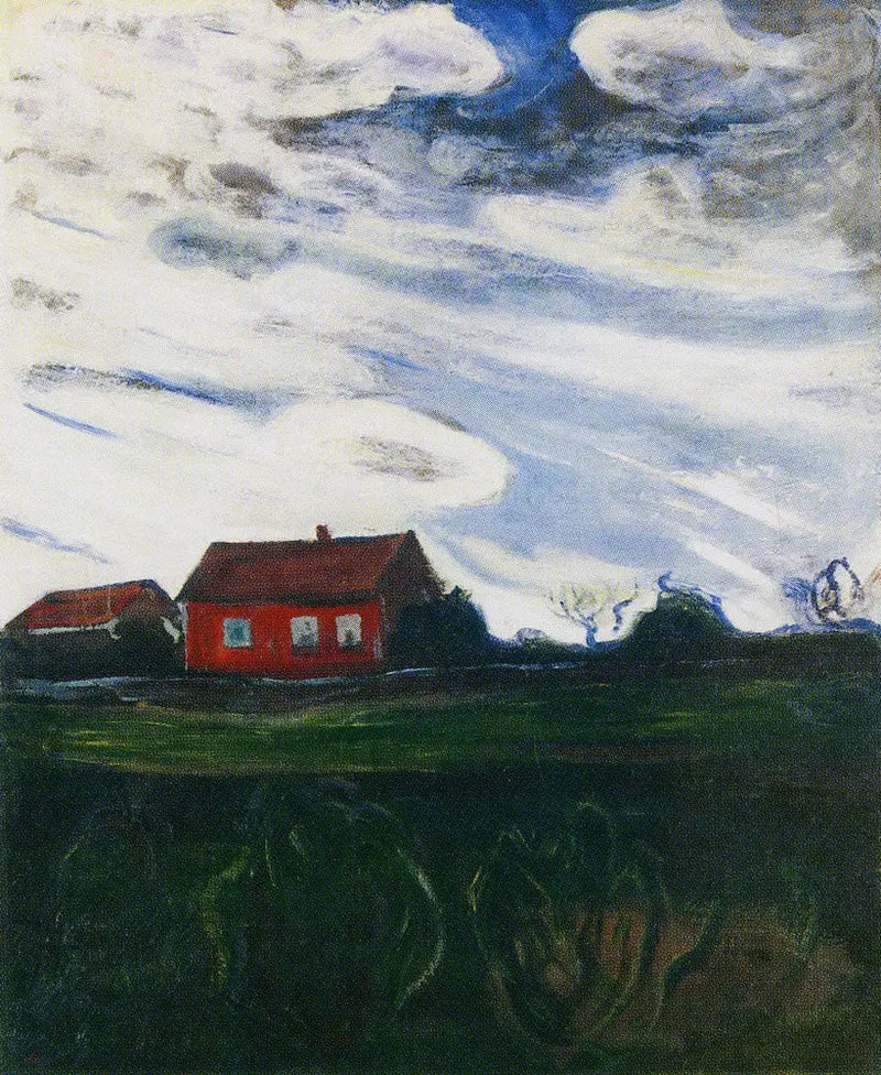 Landskap med det røde huset - Edvard Munch