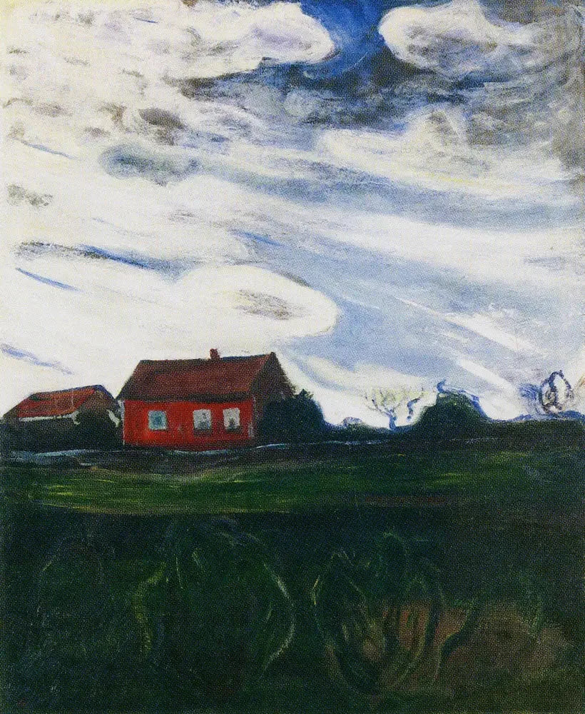Landskap med det røde huset - Edvard Munch