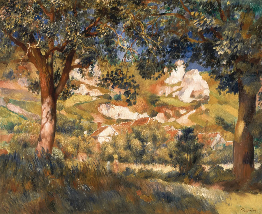 Landskap ved La Roche-Guyon - Pierre-Auguste Renoir