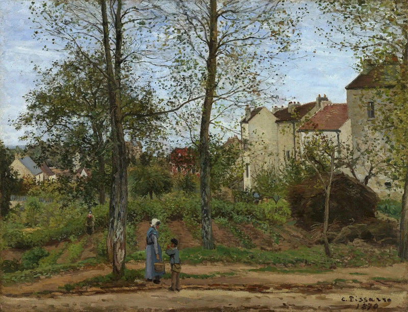 Landskap i Louveciennes, høst - Camille Pissarro