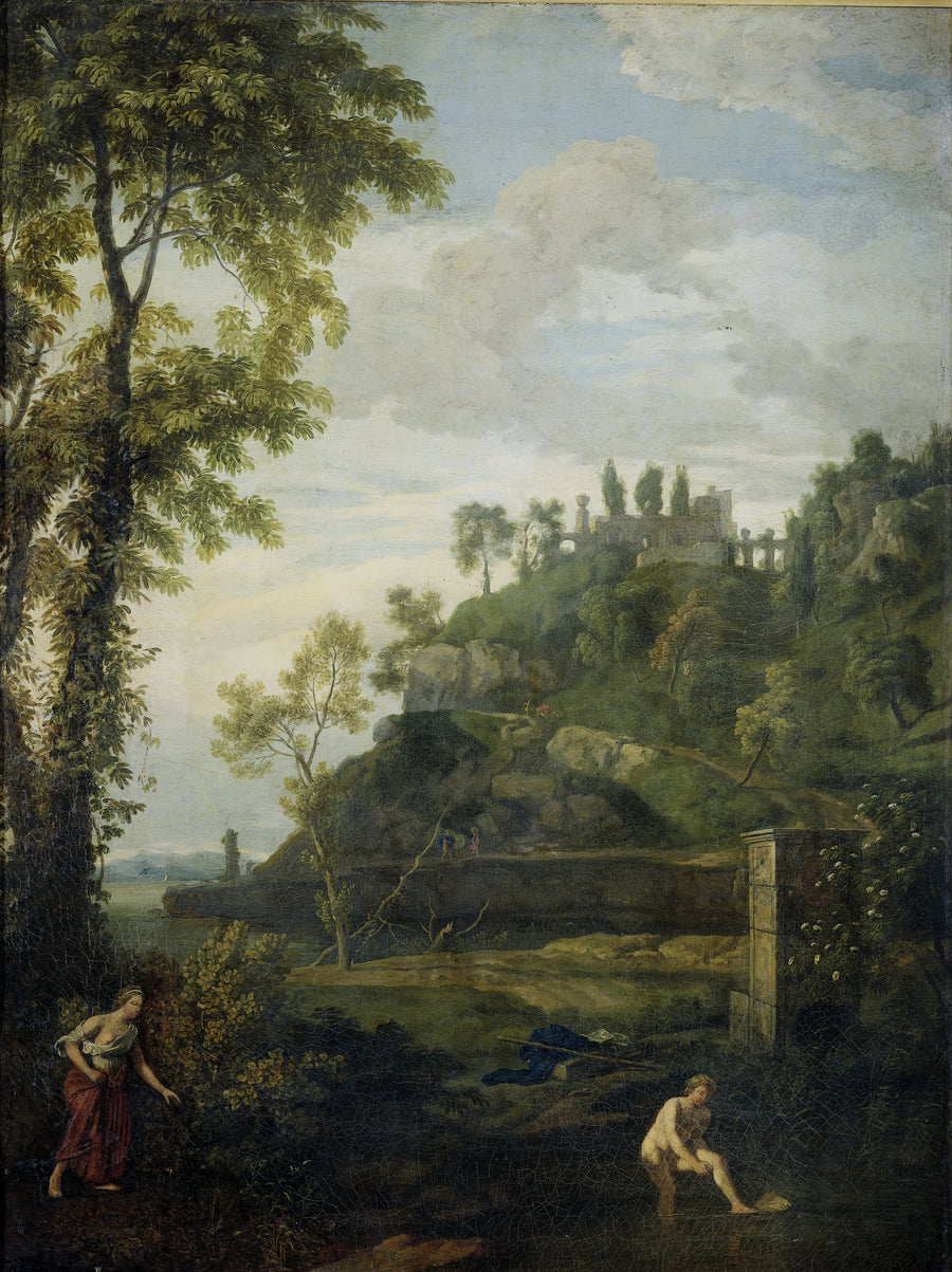 Paysage arcadien avec Salmacis et Hermaphroditus - Johannes Glauber