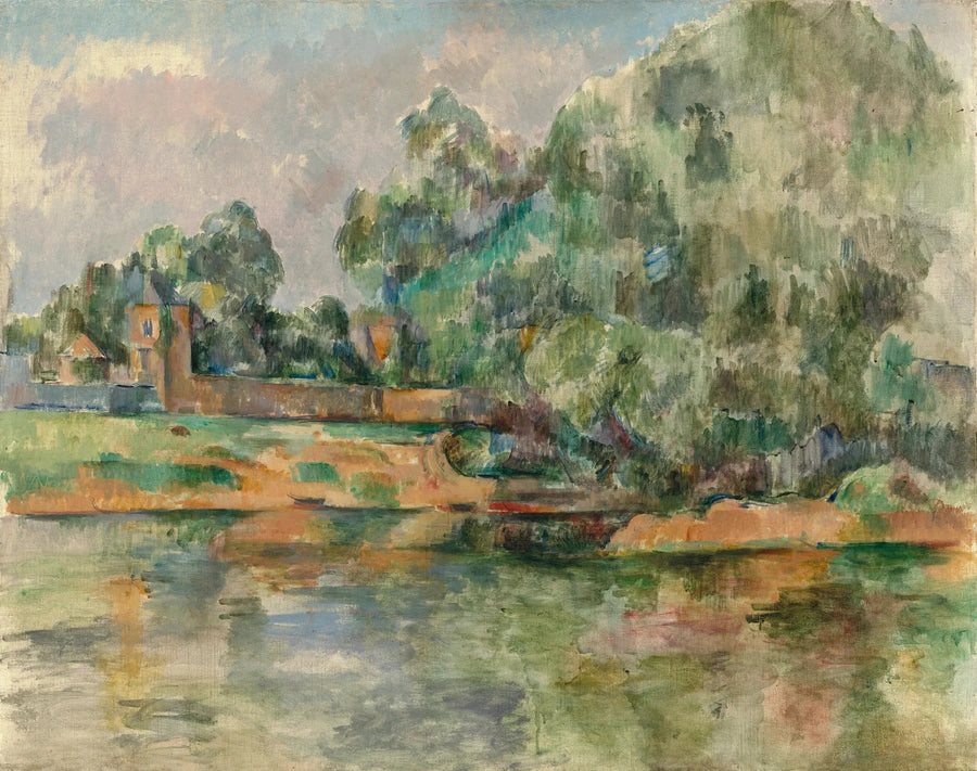Landskap ved vannkanten - Paul Cézanne