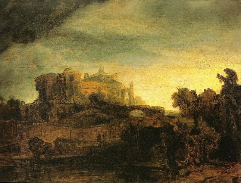 Landskap med slott - Rembrandt