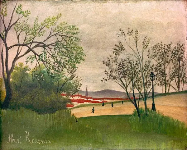 Landskap med klokketårn - Henri Rousseau