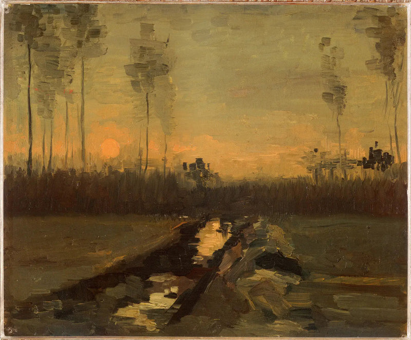 Landskap ved solnedgang - Vincent van Gogh