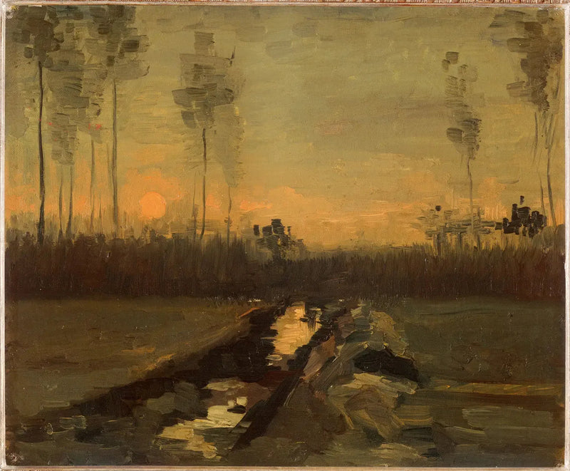 Landskap ved solnedgang - Vincent van Gogh