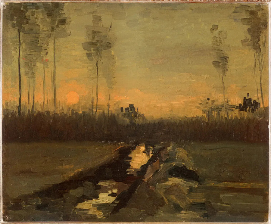 Landskap ved solnedgang - Vincent van Gogh