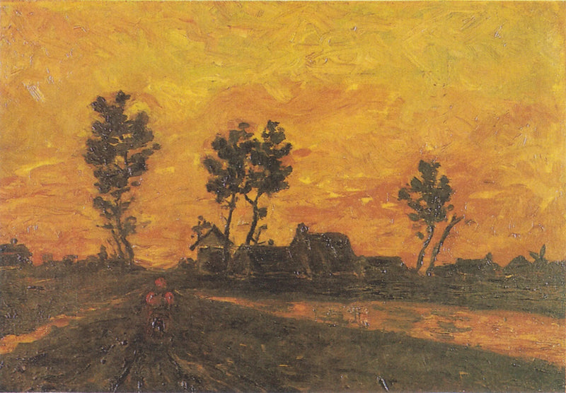 Landskap ved solnedgang - Vincent van Gogh