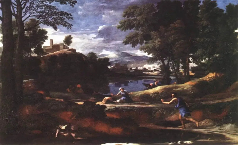  Landskap med slange - Nicolas Poussin