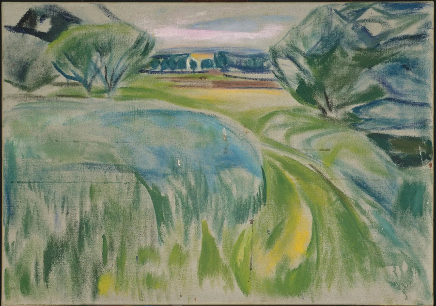 Landskap med grønne marker - Edvard Munch