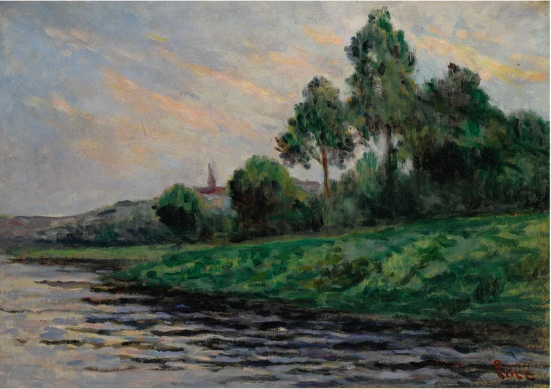 Landskap rundt Mantes - Maximilien Luce