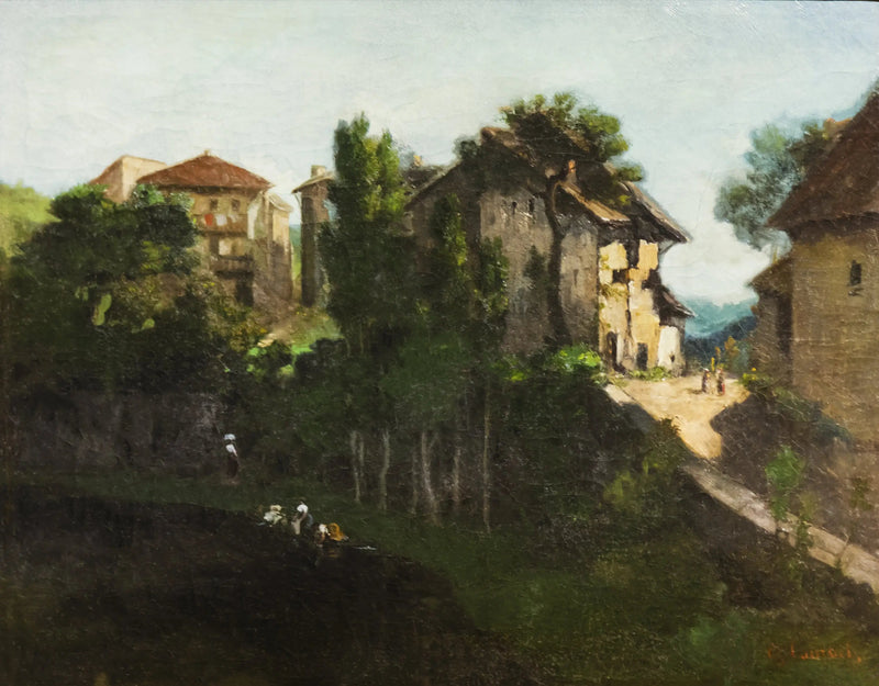 Landskap med vaskere - Gustave Courbet