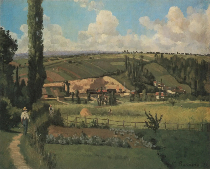 Landskap ved Pâtis, Pontoise - Camille Pissarro