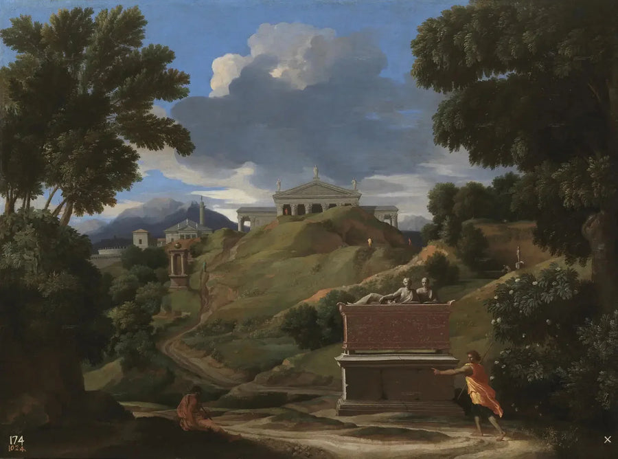 Landskap med ruiner - Nicolas Poussin