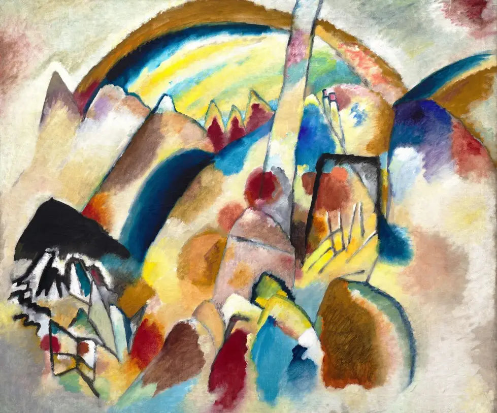 Paysage aux taches rouges, n° 2 - Vassily Kandinsky image 1 copie de tableau peinte à la main