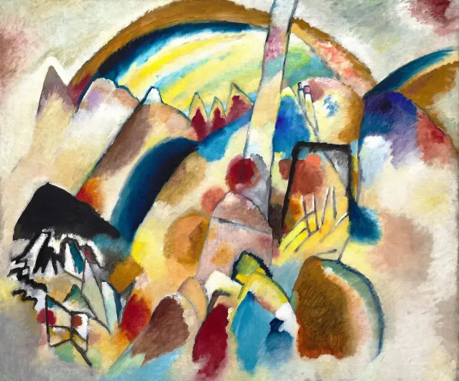Landskap med røde flekker, nr. 2 - Vassily Kandinsky