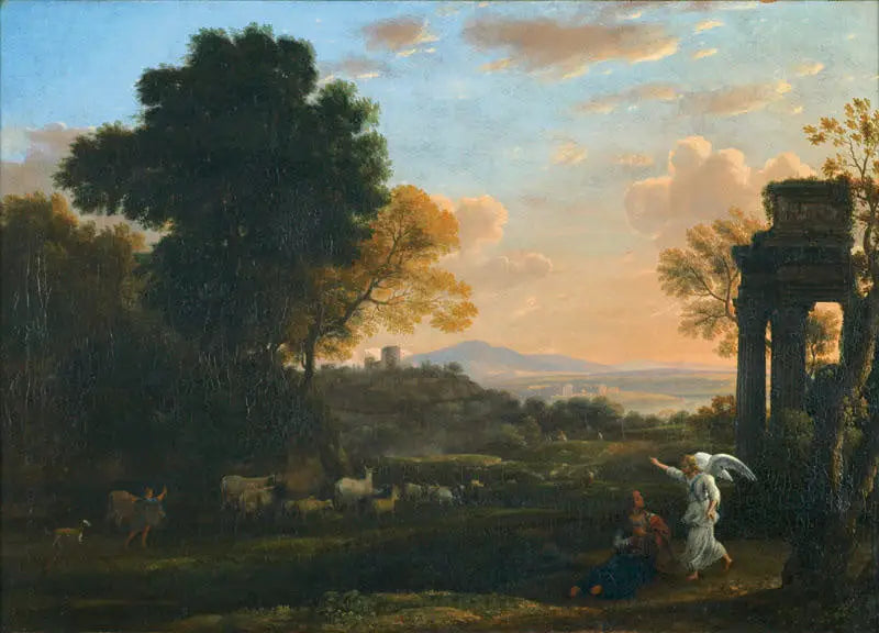 Landskap med Agar og Engelen - Claude Lorrain