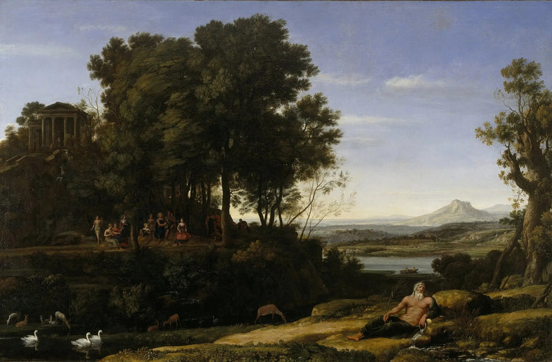 Landskap med Apollon og musene - Claude Lorrain