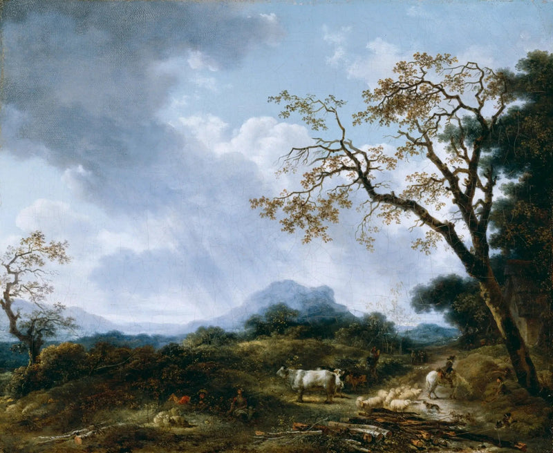 Landskap med tillfällig regnskur - Jean-Honoré Fragonard
