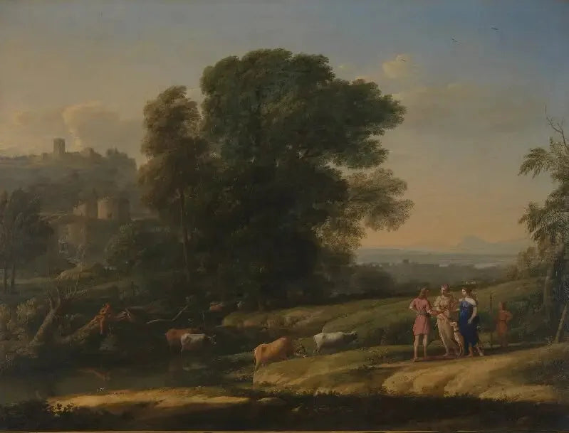 Landskap med Céphale og Procris forent av Diana - Claude Lorrain