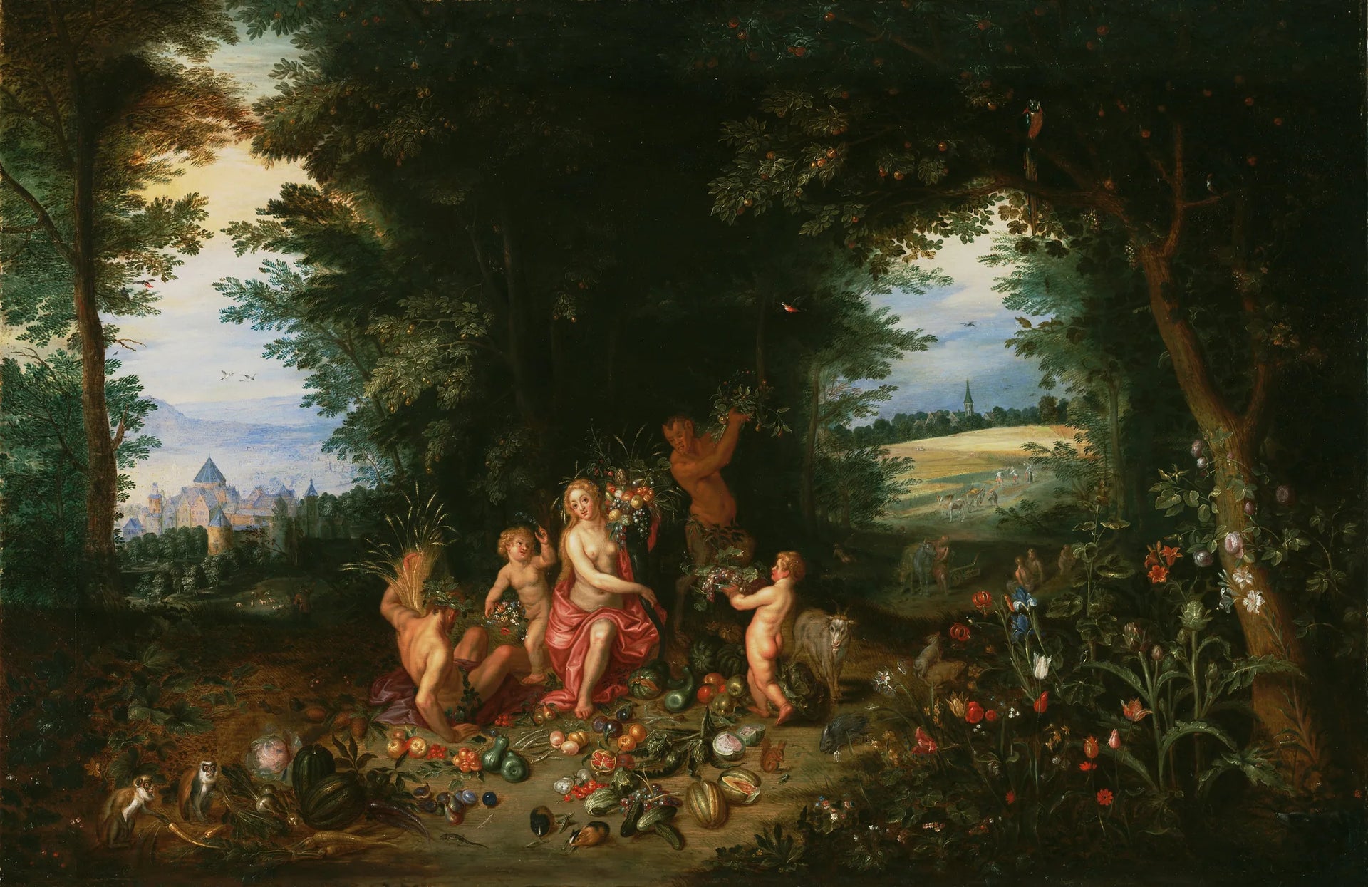 Paysage avec Cérès (Allégorie de la Terre) - Jan Brueghel le Jeune image 1 reproduction artisanale de tableau
