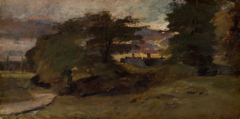 Landskap med hytter - John Constable