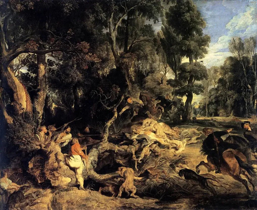 Landskap med jakt på villsvin - Peter Paul Rubens