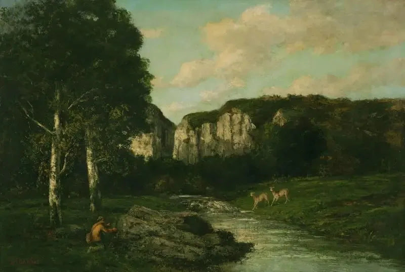 Landskap med jeger - Gustave Courbet