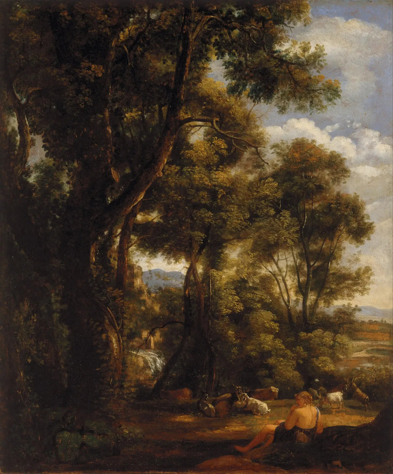 Landskap med sauebonde og geiter (etter Claude) - John Constable