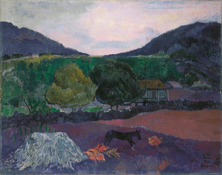 Landskap med hund - Paul Gauguin