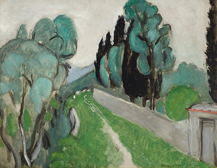 Landskap med sypress og oliventrær i nærheten av Nice - Henri Matisse
