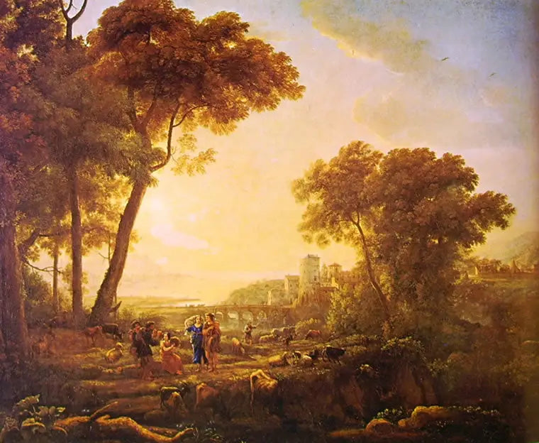 Landskap med musikalske hyrder - Claude Lorrain