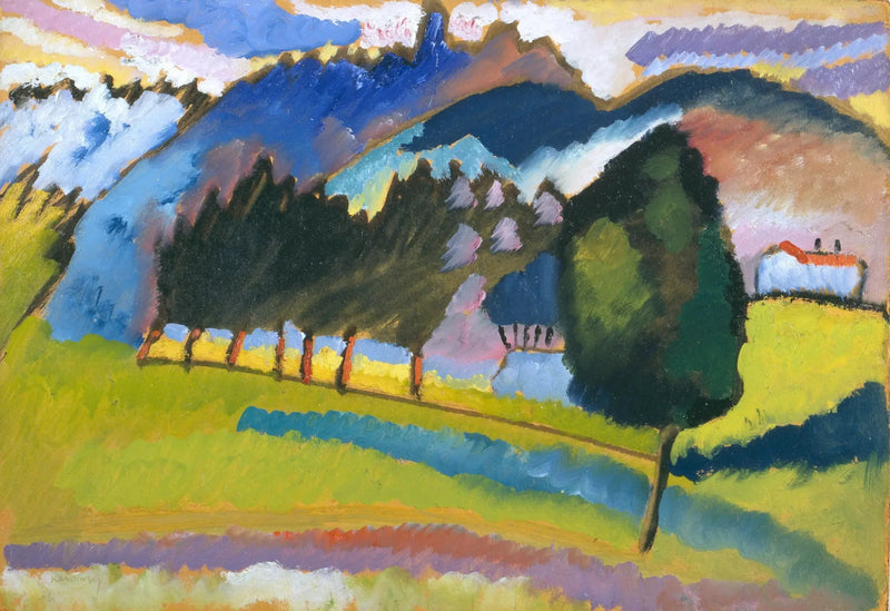 Landskap med bølgende åser - Vassily Kandinsky