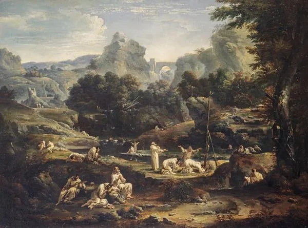  Landskap med munker - Sebastiano Ricci