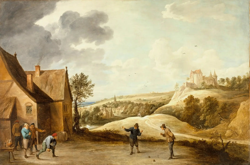 Landskap med bøndene som spiller boule foran en vertshus - David Teniers den Yngre

Source:
Paysage avec des paysans jouant aux boules devant une auberge - David Teniers le Jeune