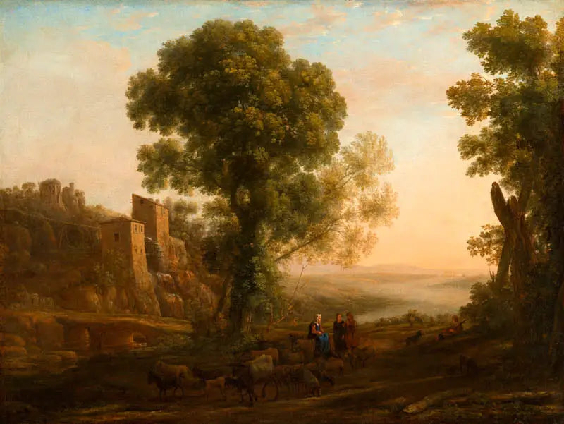 Landskap med bønder som kommer tilbake med sine husdyr - Claude Lorrain