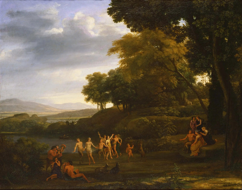 Landskap med satyrer og dansende nymfer - Claude Lorrain