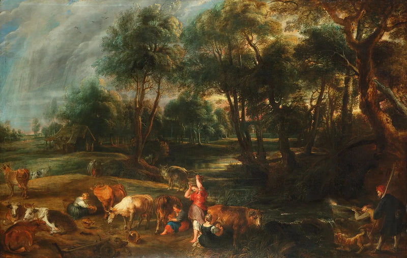 Landskap med kuer og vannfugler - Peter Paul Rubens