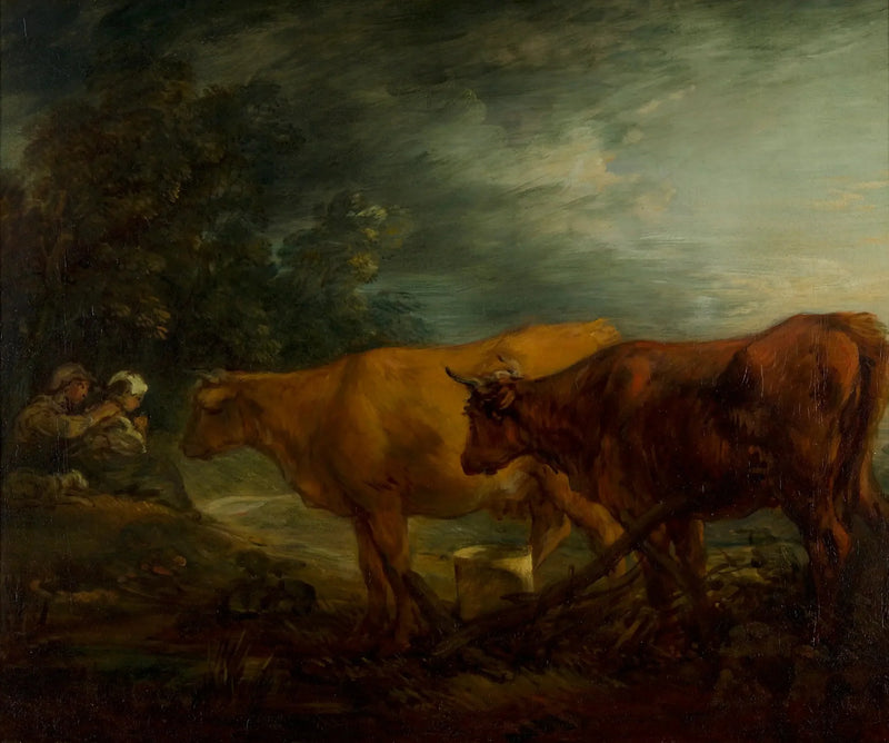 Landskap med to kuer med en gjetere og en melker - Thomas Gainsborough

Source:
Paysage avec deux vaches avec un berger et une laitière - Thomas Gainsborough
