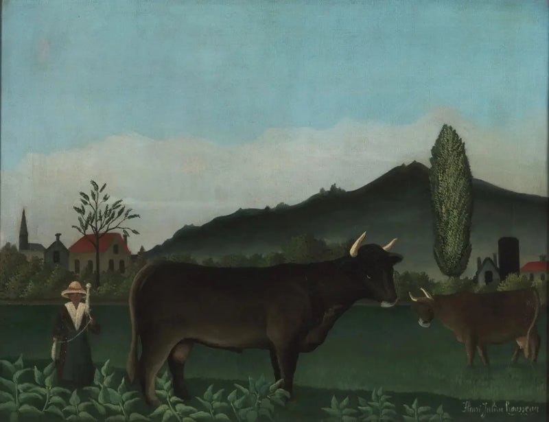 Landskap med husdyr - Henri Rousseau