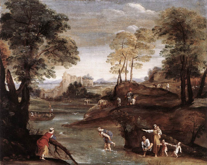  Landskap med Ford - Domenichino
