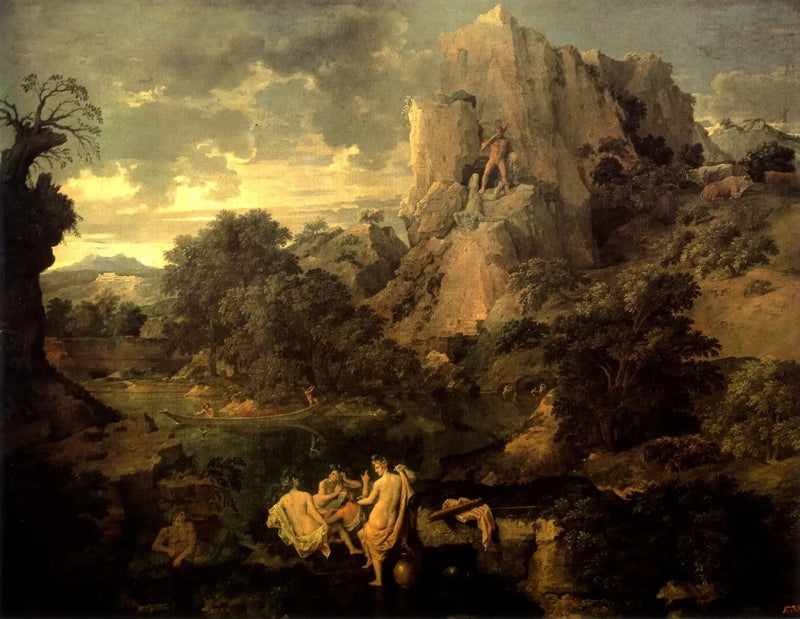 Landskap med Herkules og Cacus - Nicolas Poussin