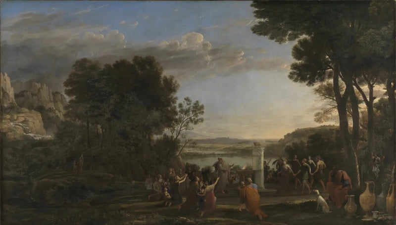 Landskap med tilbedelse av den gyldne kalv - Claude Lorrain